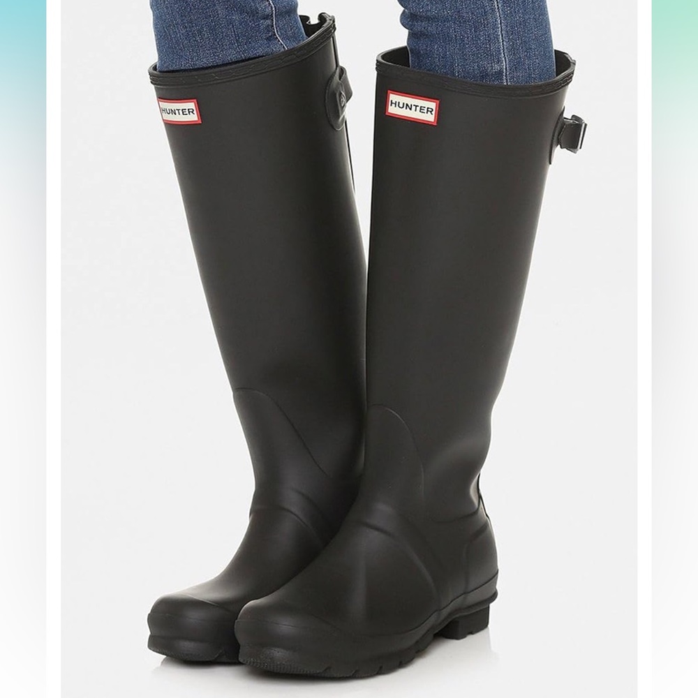 Hunter Black Matte Tall Rain Boots